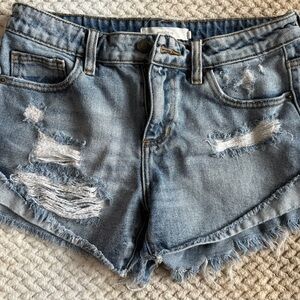 Women's Distressed Denim Shorts